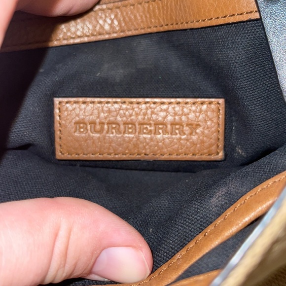 Authentic Burberry London grained nova check crossbody mini messenger purse - Picture 13 of 16